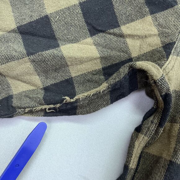 Jeans by Buffalo Mens Large Plaid Thin Flannel Long Sleeve Button Shirt - Picture 12 of 13